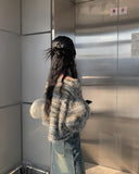 Futa Cat Angora Knit Muffler Set