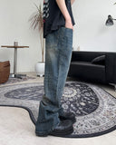 Riken Oil Washing Flare Jeans