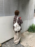 Common Pintuck Cotton Cargo Wide Pants