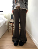 Emin Color Matching Banding Strap Pocket Bootcut Training Long Pants