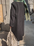 [wool30%] Oa single wool long coat