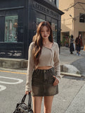 Hari unbalanced crop knit