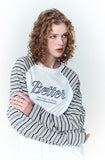 Bare Chain Stripe Raglan Long Sleeve