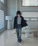 Ripple Semi Baggy Denim Pants