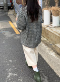 [unisex] Sankini Over Fit Pocket Check Shirt