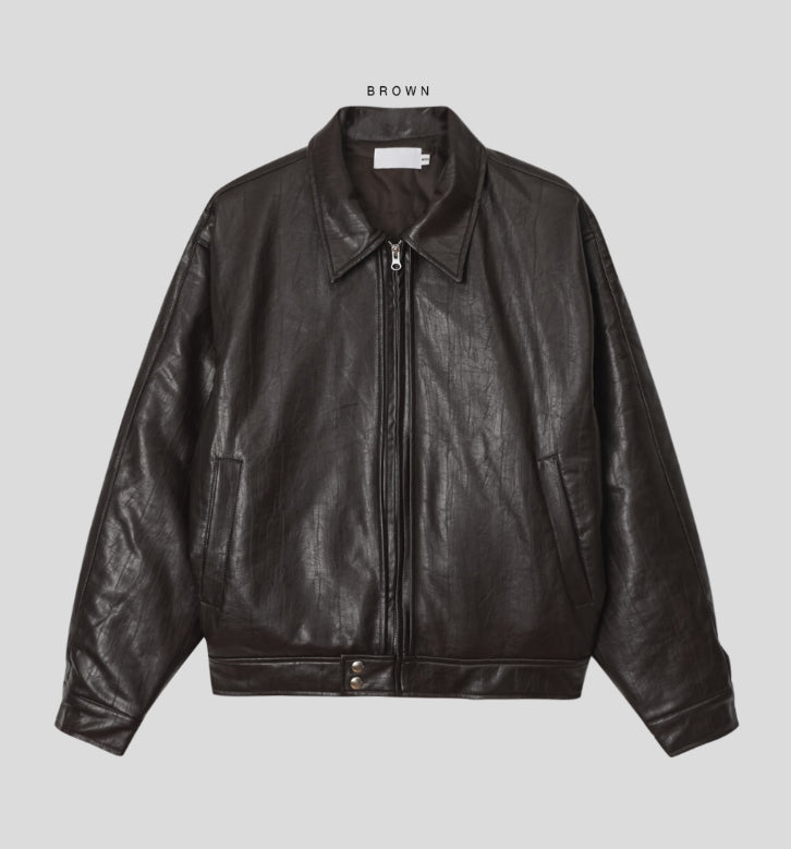 【MODERNIF】Fade leather jacket modernif (モダンイフ) - フェードレザージャケット / Fade