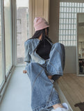 Quarty twisted incision denim