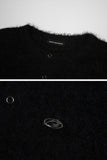LOGO FUR CARDIGAN