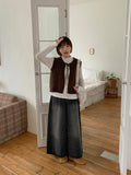 Peuhen Washing Denim Long Skirt