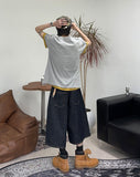 Beto Non-Faded Raw Bermuda Pants