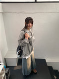 Copen cutting denim long skirt