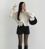 Year-End Party Look Mood Wool Luxury Short Pants