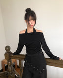 [Fake Layered] Ilun Dot Layered Long Sleeve T-Shirt
