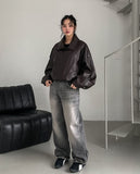 Grayish Vintage Damaged Denim Pants