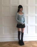 Echoes Button Long Sleeve T-shirt