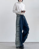 Deepsi Solid Cargo Denim Pants