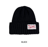 Annyu patch ribbed wool beanie