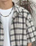 Nian Linen Check Short Sleeve Shirt