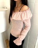 Laha Frill Off-Shoulder T-Shirt