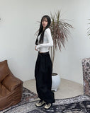 Rough Washing Pin Tuck Balloon Pants