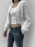 Netted Fur Bolero Cardigan