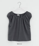 Klee Shirring Cap Sleeve Layered Short Sleeve Tee