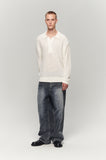 DART BRUSH WIDE DENIM PANTS