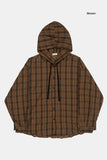 Dust hooded over check shirt
