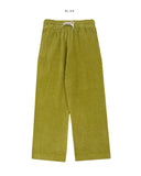 Embo Corduroy Banding Wide Pants