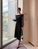 Mud Satin Flare Skirt