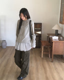 Bisso See-Through Dot Layered Tiered Skirt