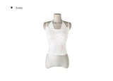 Condi Fake Layered Lace Halter Sleeveless Top