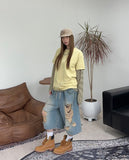 Arpa Damaged Bermuda Denim Pants