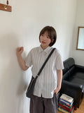 Cuman Summer Stripe Short Sleeve Shirt