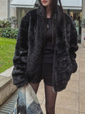 [PREMIUM/MADE] Oblique two-way fur jacket