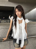 Sean V Shirring Frill Sleeveless Blouse