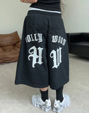 Dinede Lettering Bermuda Pants
