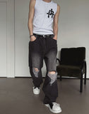 Pio Damaged Washed Denim Pants