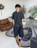 May Pigment Stripe Collar Tee