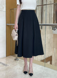 Lovin Banding Pintuck Flare Skirt
