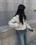 Naf washed denim wide pants