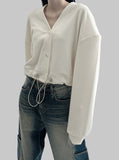 Tudy String V-Neck Cardigan