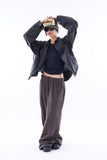Cape slim hand warmer T-shirt