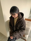 [unisex] Myumin Wool Quilted Pocket Hood Coat - Wool 60