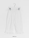 Derson Lace Shirring Banding Capri Pants