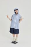 [BAONHAUS] Prive Check Zip-Up Hood Vest