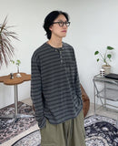 Quen ST Pigment Henley Neck T-Shirt