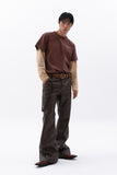 rockstern leather bootcut pants