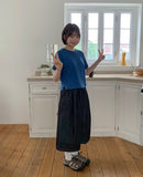 [BAONHAUS] Hyeongo Ribbed Crop Short Sleeve Tee