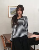 Soy Striped V-Neck Knit